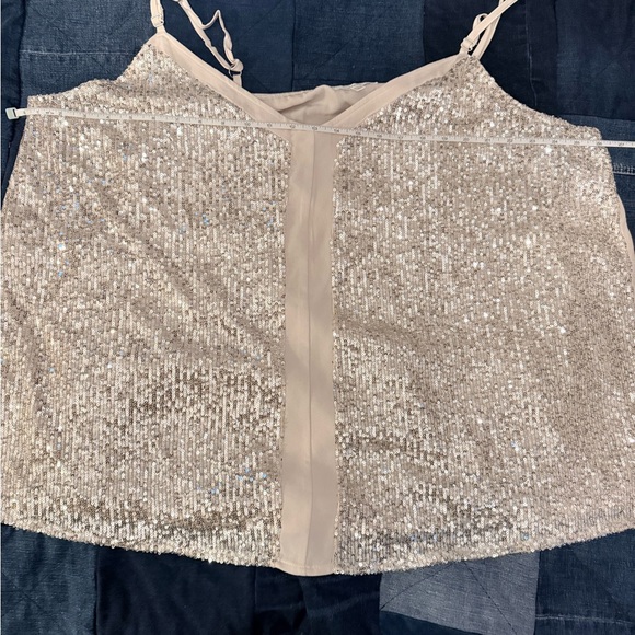 Maurices Silver/golden Sequin Camisole Top - Picture 3 of 9